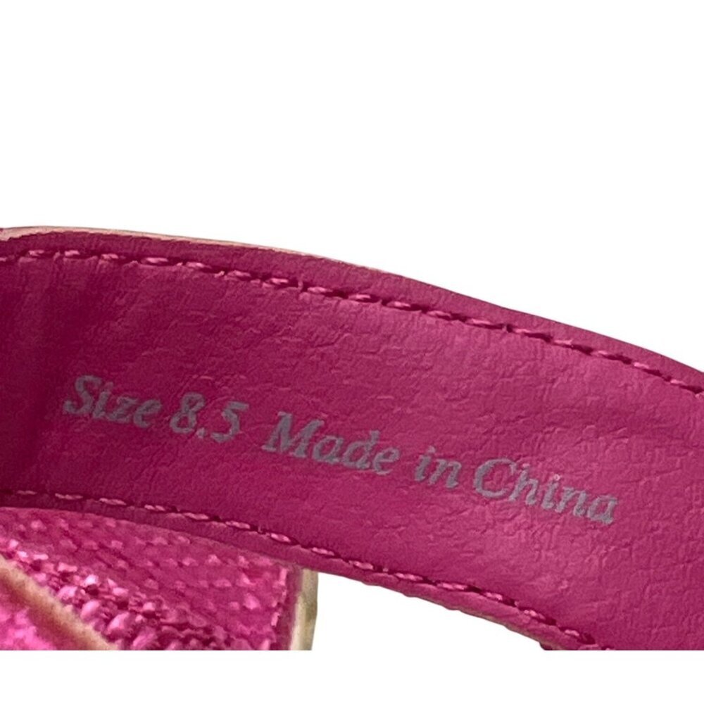 Dolce Vita Women's Sandal Espadrille Jute Wedge Pink Fuchsia Strappy Size 8.5 - Picture 10 of 10
